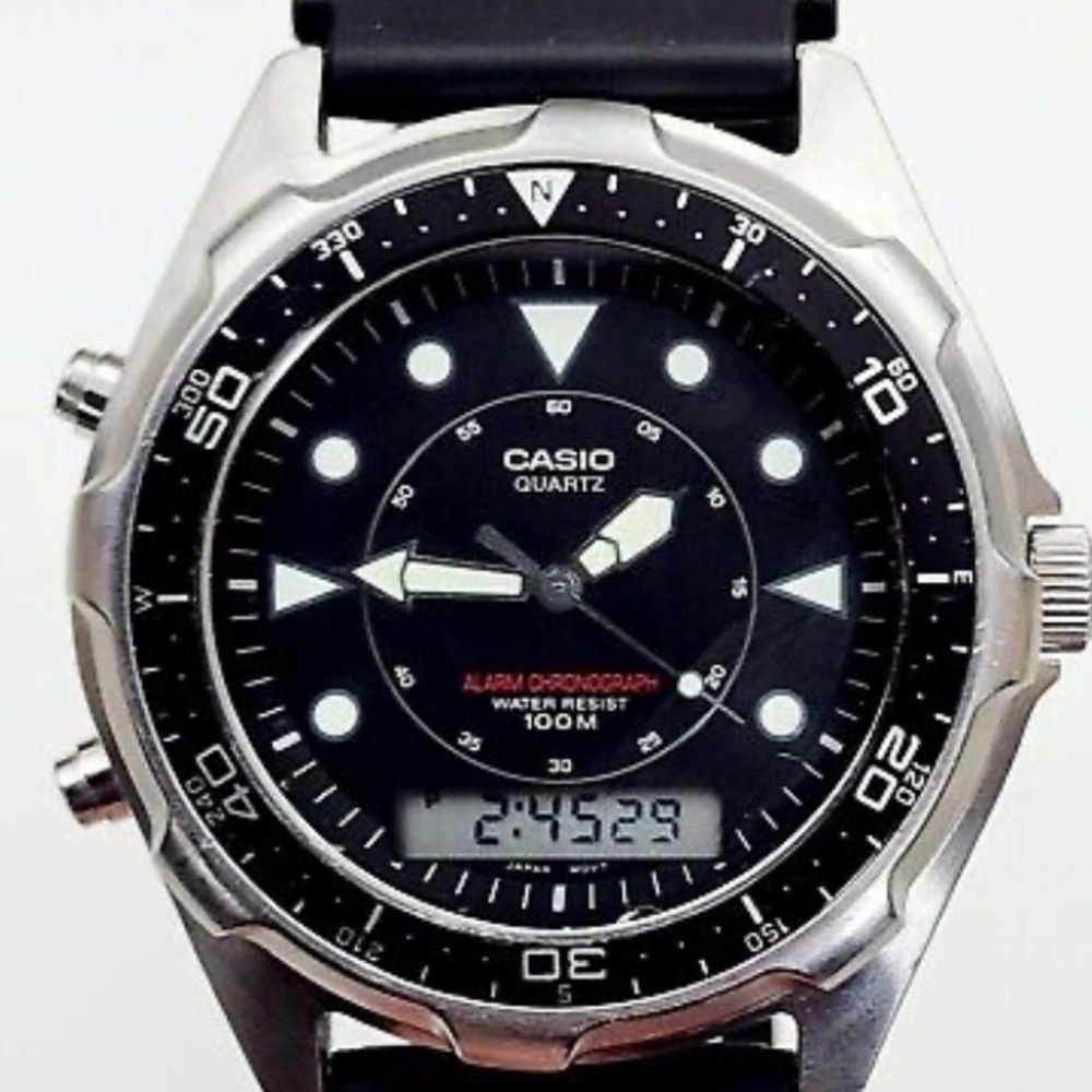 Men's ANALOG-DIGITAL Watch CASIO "Arnie" (2701) AMW-320R. Alarm. Chronograph